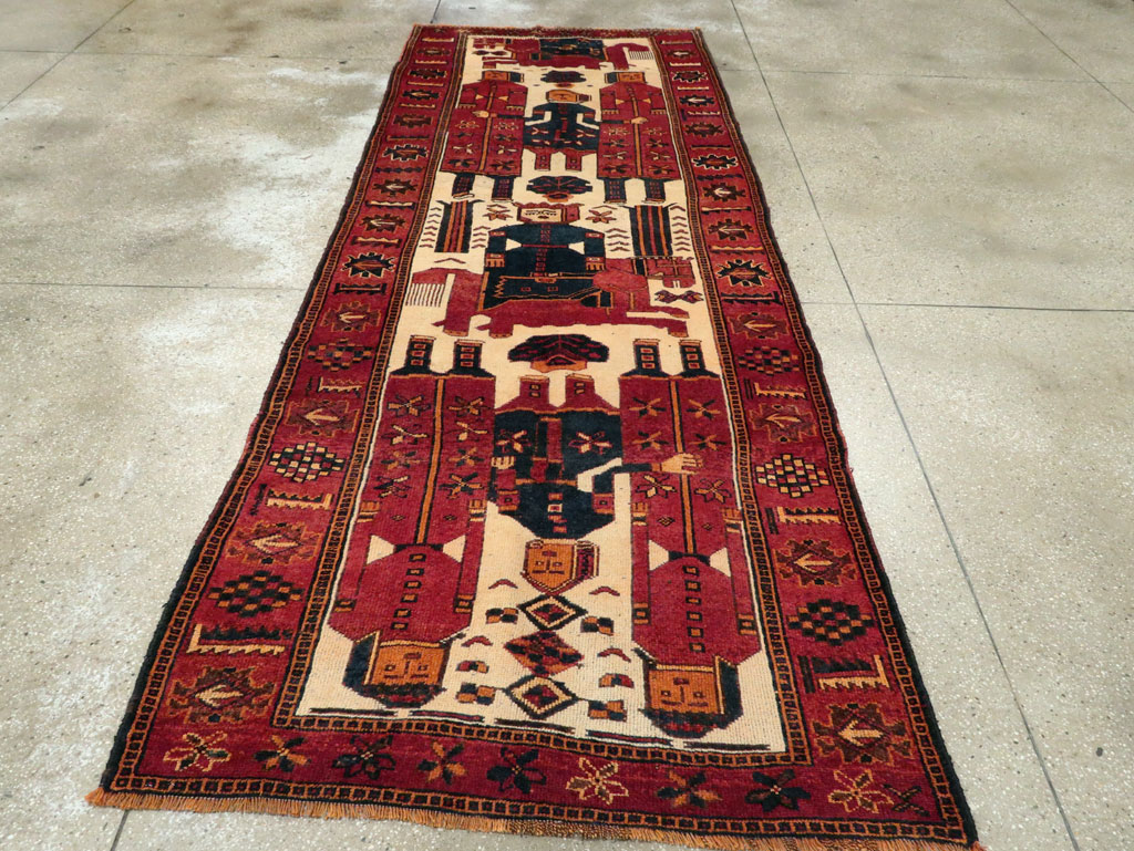 Vintage Persian Pictorial Bakhtiari Rug, No.27783 - Galerie Shabab