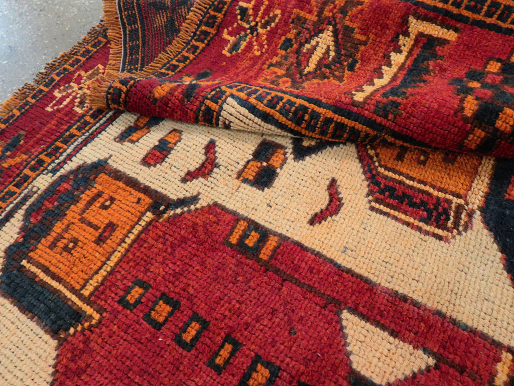 Vintage Persian Pictorial Bakhtiari Rug, No.27783 - Galerie Shabab