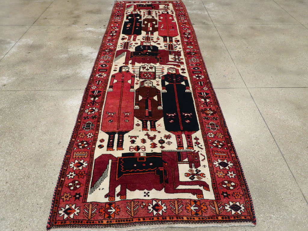 Vintage Pictorial Bakhtiari Rug, No.27784 - Galerie Shabab