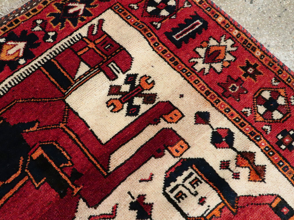 Vintage Pictorial Bakhtiari Rug, No.27784 - Galerie Shabab