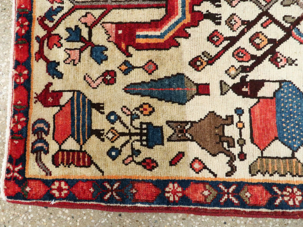 Vintage Persian Tabriz Pictorial Rug, No.27788 - Galerie Shabab