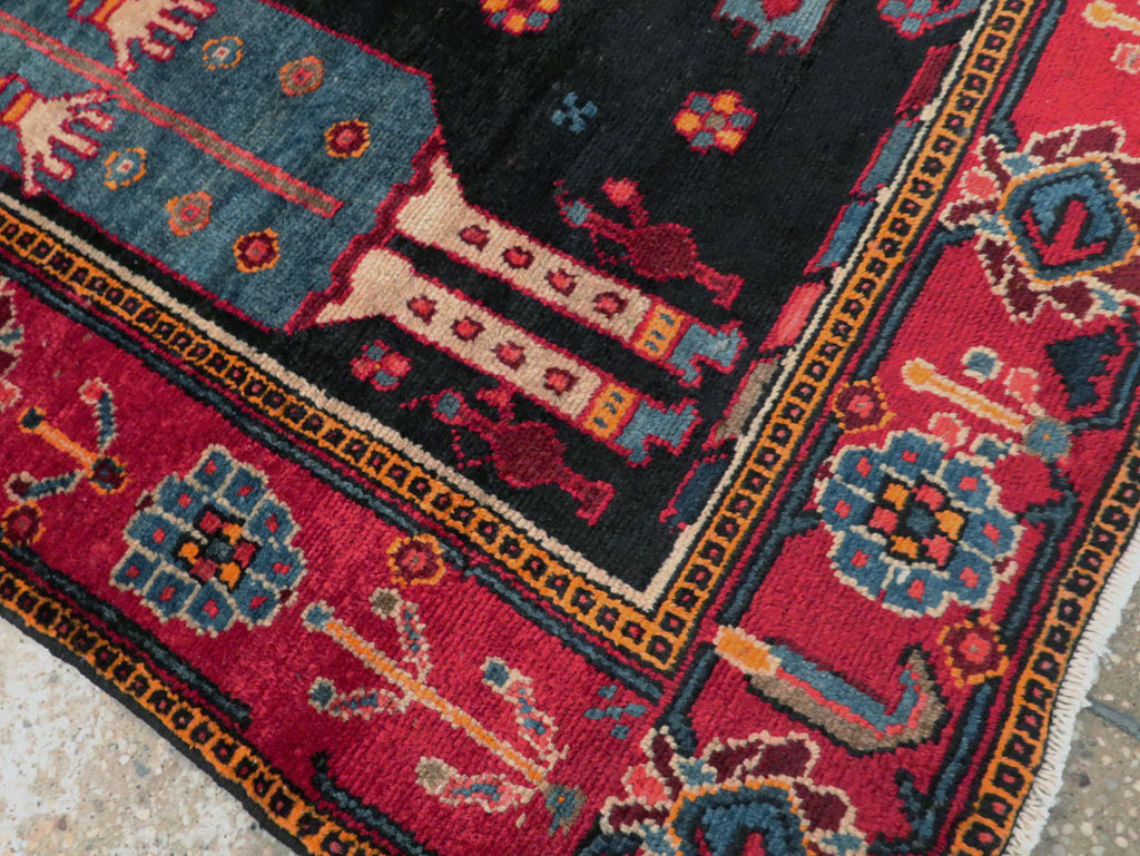 Vintage Persian Pictorial Bakhtiari Rug, No.27789 - Galerie Shabab
