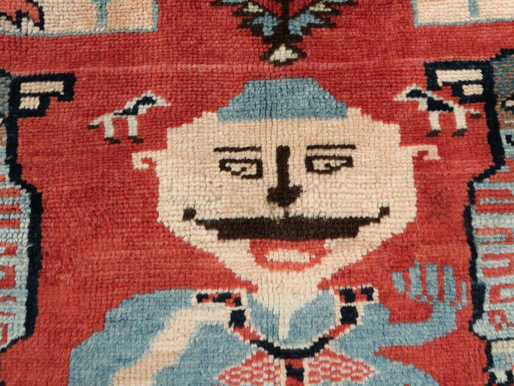 Vintage Pictorial Hamadan Rug, No.27794 - Galerie Shabab