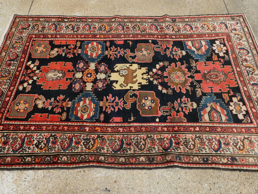 Antique Persian Malayer Accent Rug, No.27797 - Galerie Shabab