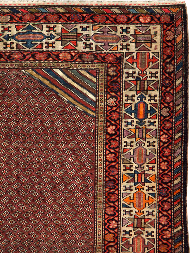 Antique Persian Pictorial Malayer Accent Rug, No.27798 - Galerie Shabab