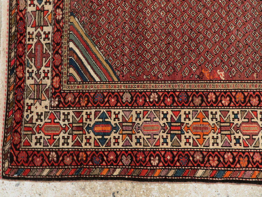 Antique Persian Pictorial Malayer Accent Rug, No.27798 - Galerie Shabab