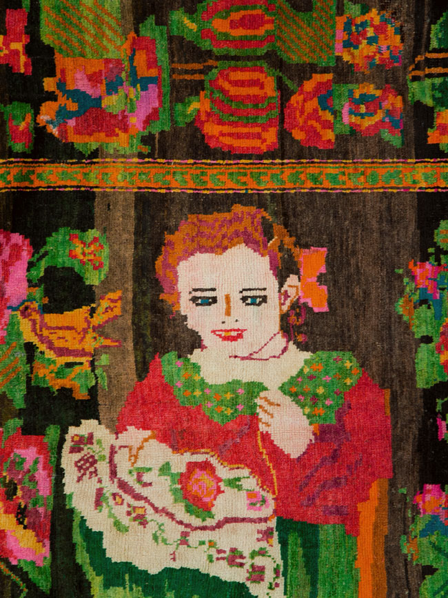Vintage Pictorial Karabagh Rug, No.27809 - Galerie Shabab