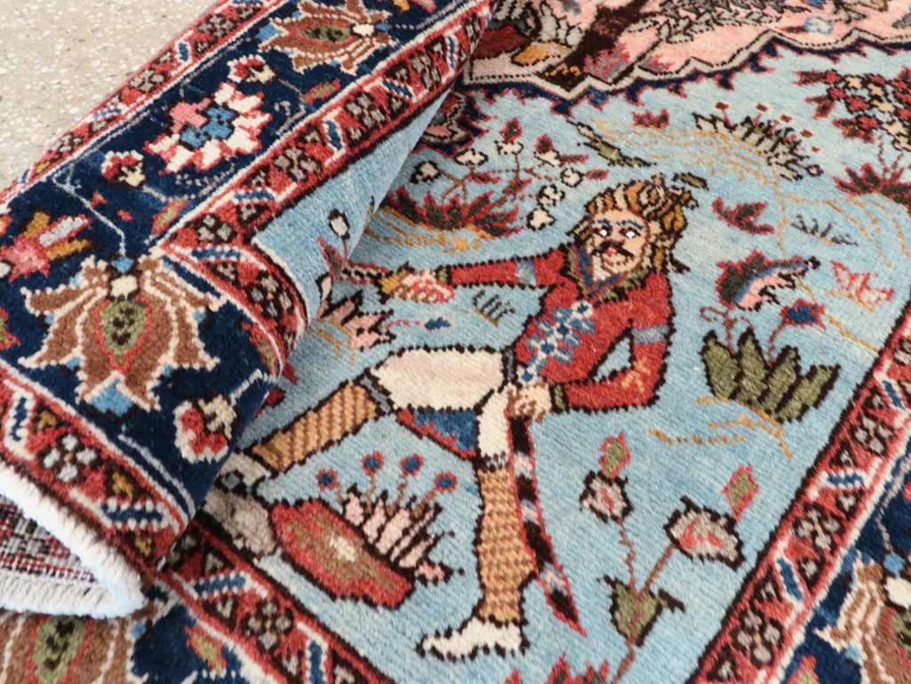 Vintage Persian Tabriz Pictorial Rug, No.27811 - Galerie Shabab