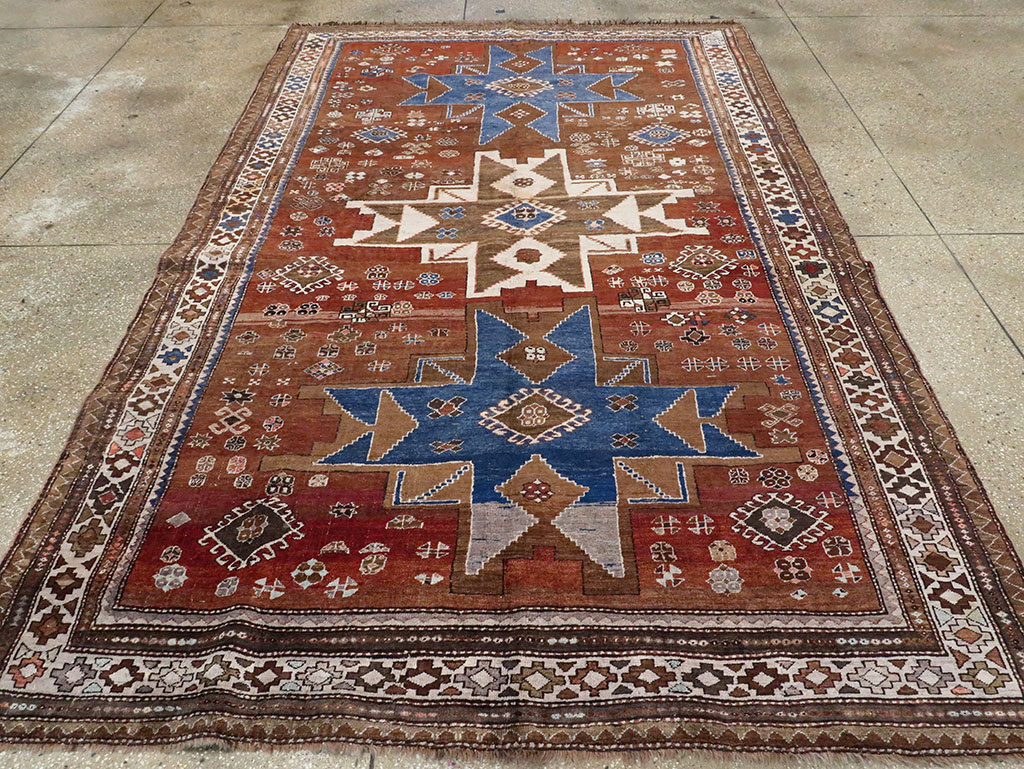 Vintage  Caucasian Kazak Rug, No.27814 - Galerie Shabab