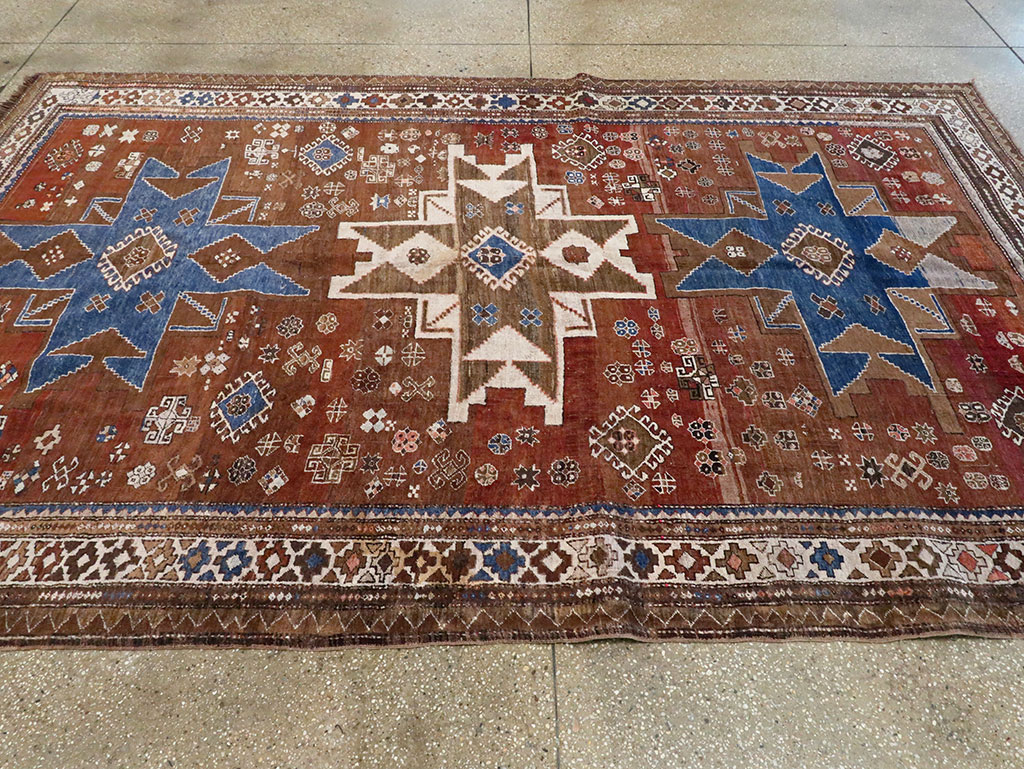 Vintage  Caucasian Kazak Rug, No.27814 - Galerie Shabab