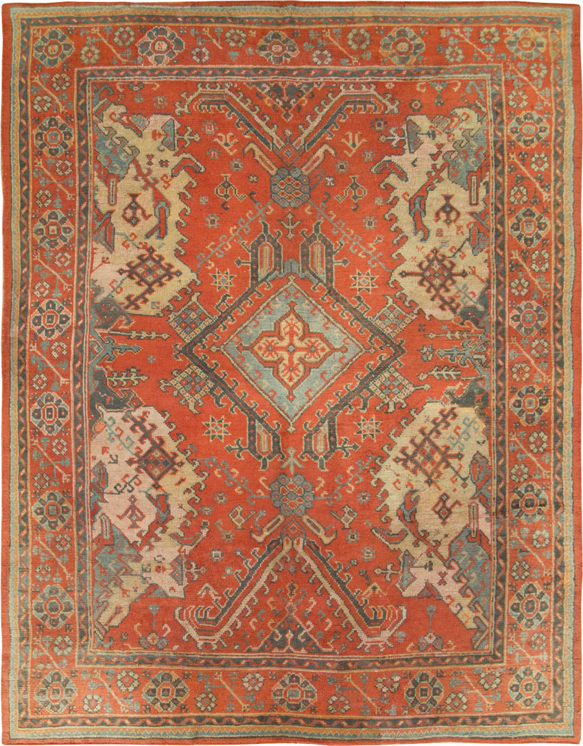 Antique Turkish Oushak Rug, No.27815 - Galerie Shabab