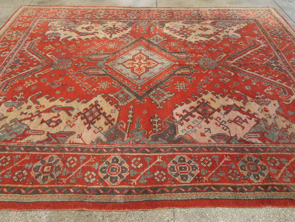Antique Turkish Oushak Rug, No.27815 - Galerie Shabab