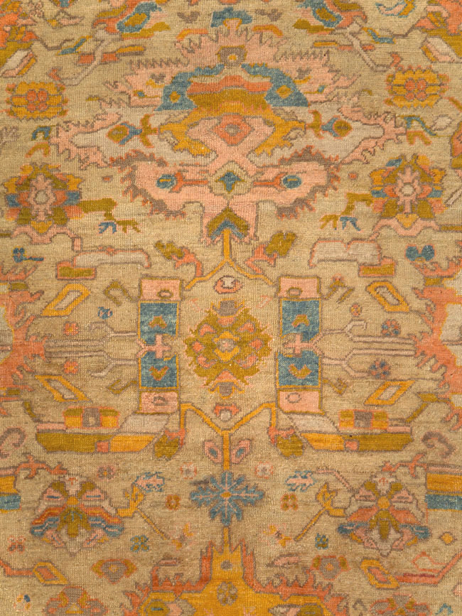 Antique Turkish Oushak Square Carpet, No.27824 - Galerie Shabab