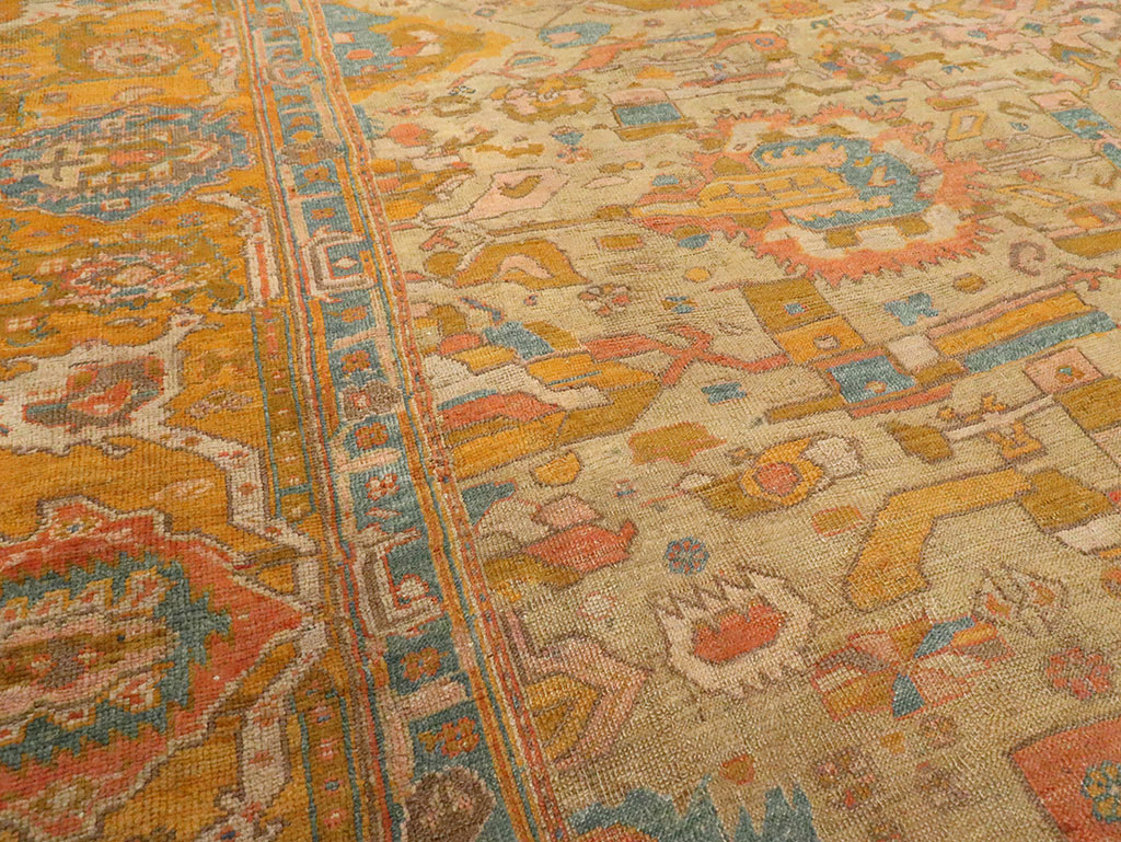 Antique Turkish Oushak Square Carpet, No.27824 - Galerie Shabab