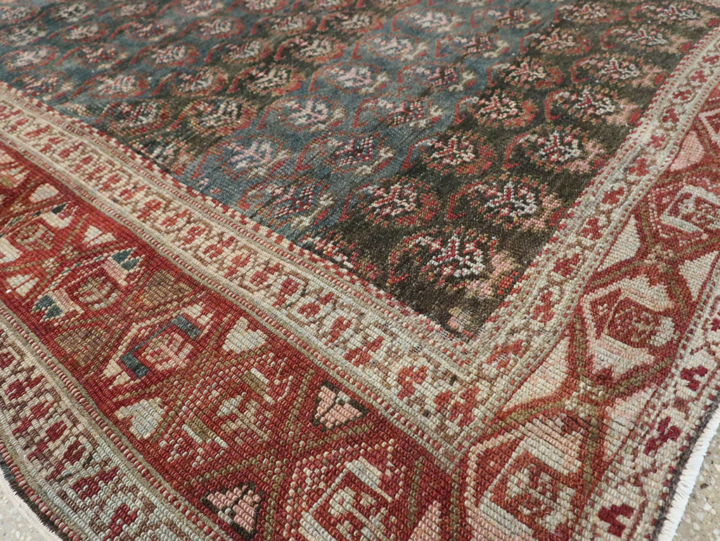 Antique Persian Kurdish Wide Gallery Runner, No.27826 - Galerie Shabab