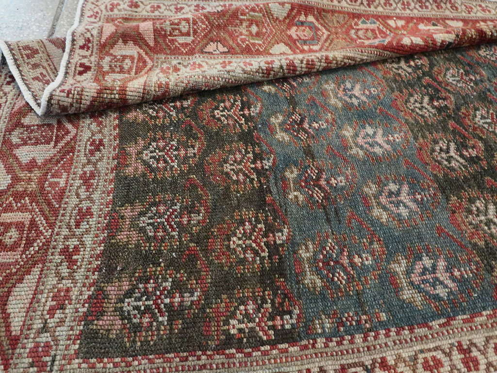 Antique Persian Kurdish Wide Gallery Runner, No.27826 - Galerie Shabab