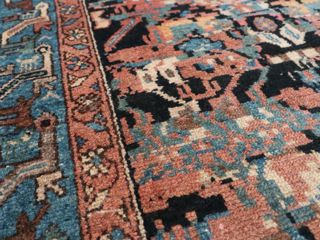 Antique Persian Malayer Square Throw Rug, No.27833 - Galerie Shabab