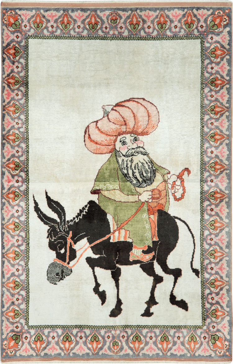 Vintage Turkish Kayseri Pictorial Rug, No.27854 - Galerie Shabab
