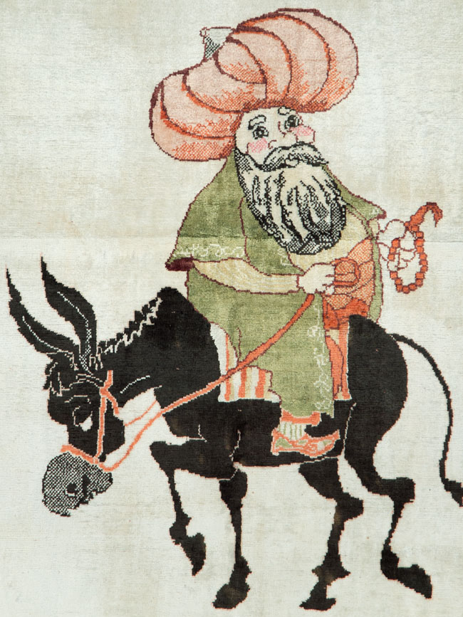 Vintage Turkish Kayseri Pictorial Rug, No.27854 - Galerie Shabab