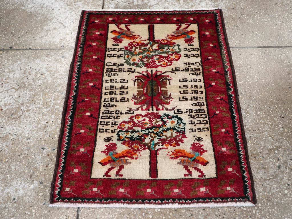 Vintage Persian Hamadan Pictorial Rug, No.27863 - Galerie Shabab