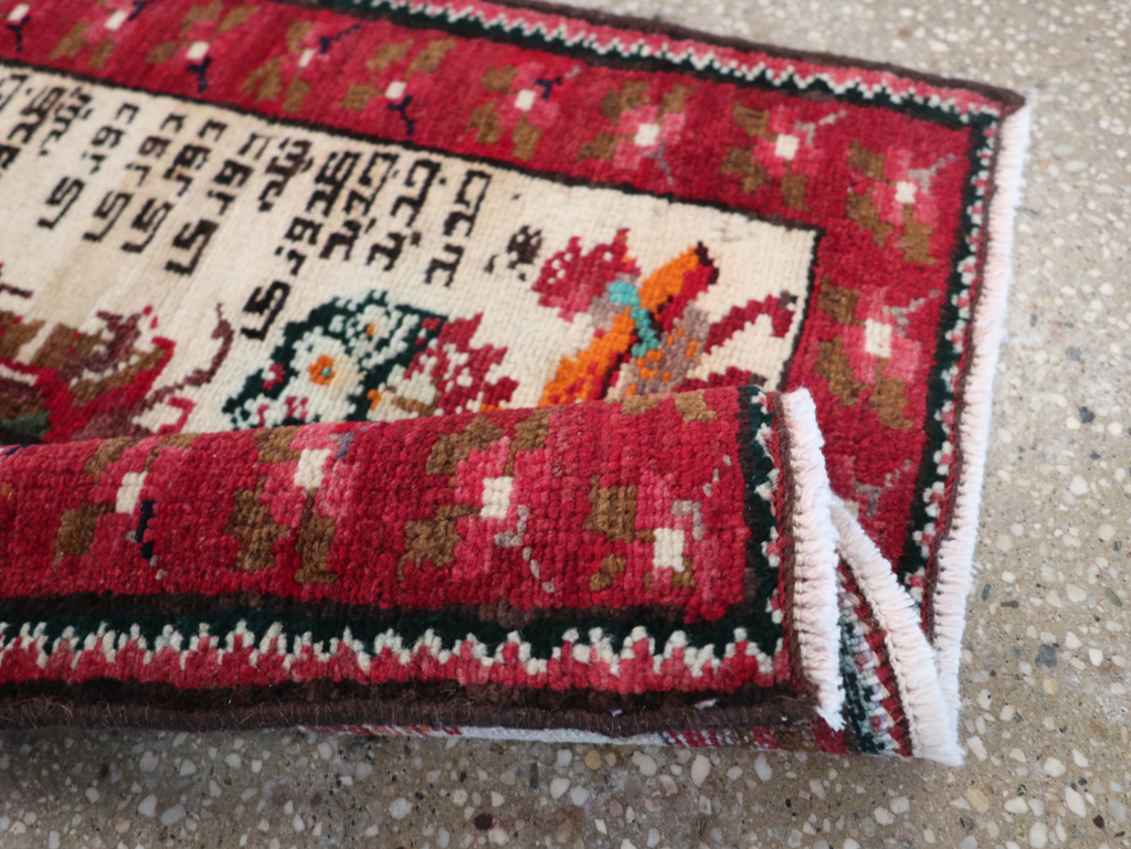 Vintage Persian Hamadan Pictorial Rug, No.27863 - Galerie Shabab