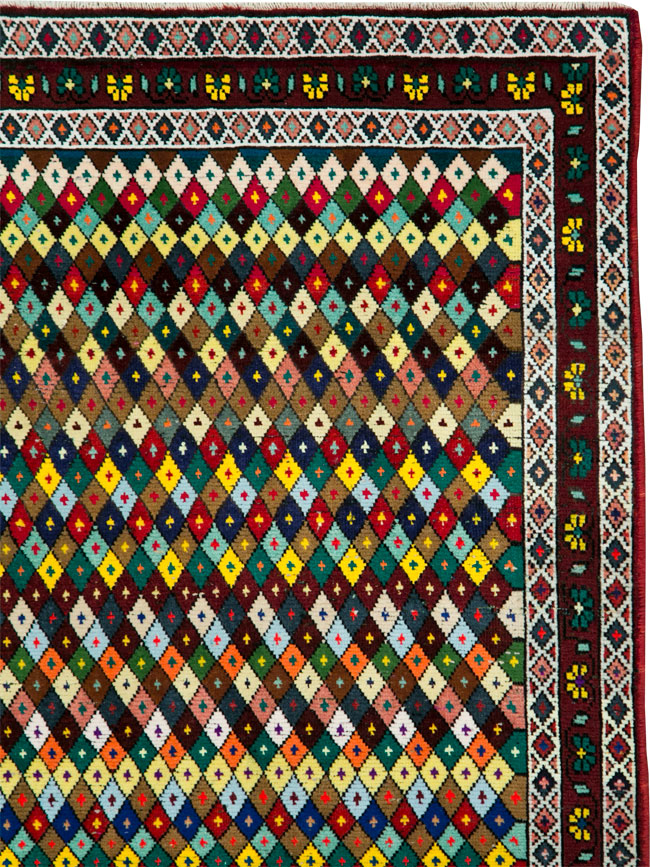 Vintage Persian Hamadan Rug, No.27865 - Galerie Shabab