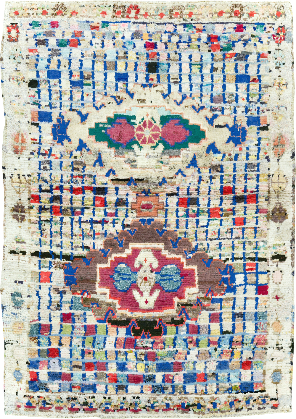 Vintage Persian Cotton Hamadan Rug, No.27867 - Galerie Shabab