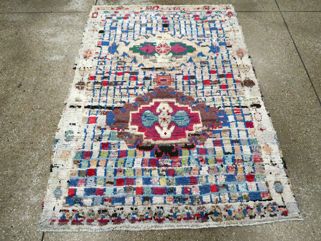 Vintage Persian Cotton Hamadan Rug, No.27867 - Galerie Shabab