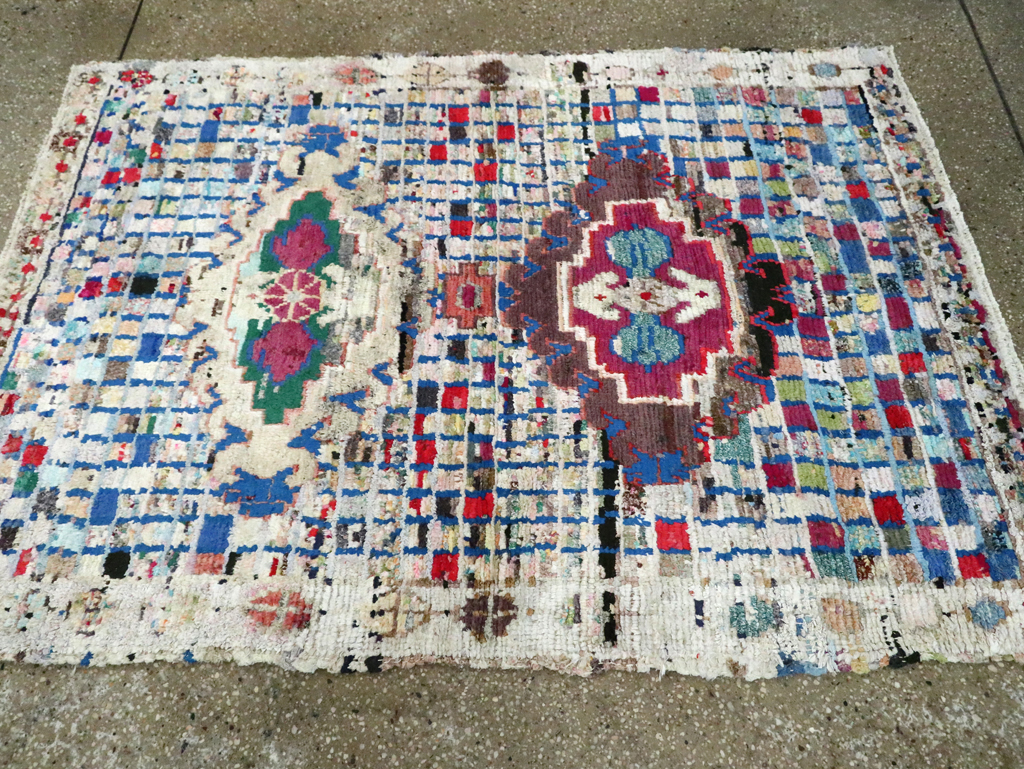 Vintage Persian Cotton Hamadan Rug, No.27867 - Galerie Shabab