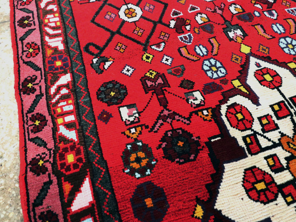 Vintage Persian Hamdan Rug, No.27880 - Galerie Shabab
