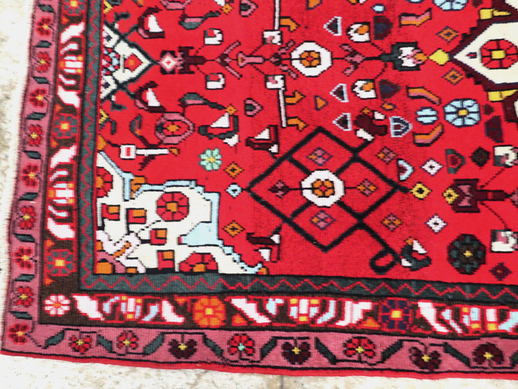 Vintage Persian Hamdan Rug, No.27880 - Galerie Shabab
