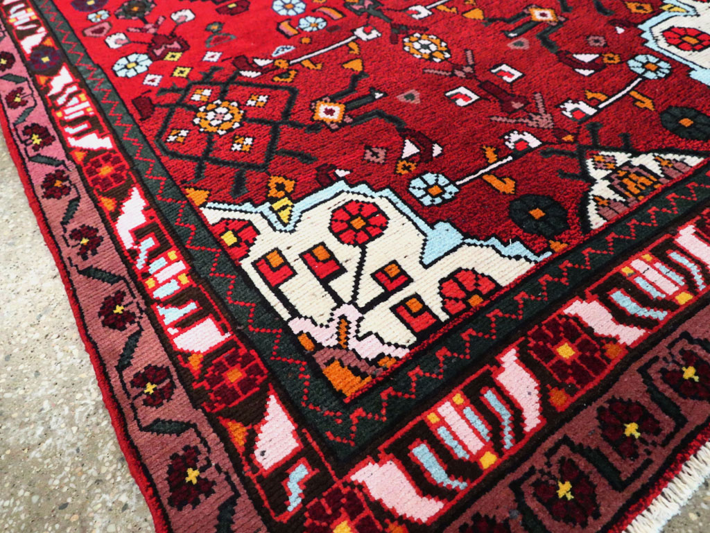 Vintage Persian Hamdan Rug, No.27880 - Galerie Shabab