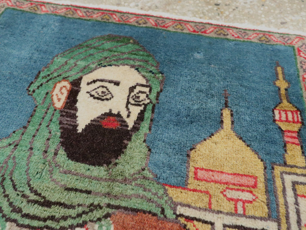 Vintage Persian Tabriz Pictorial Rug, No.27887 - Galerie Shabab