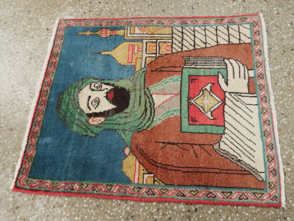 Vintage Persian Tabriz Pictorial Rug, No.27887 - Galerie Shabab