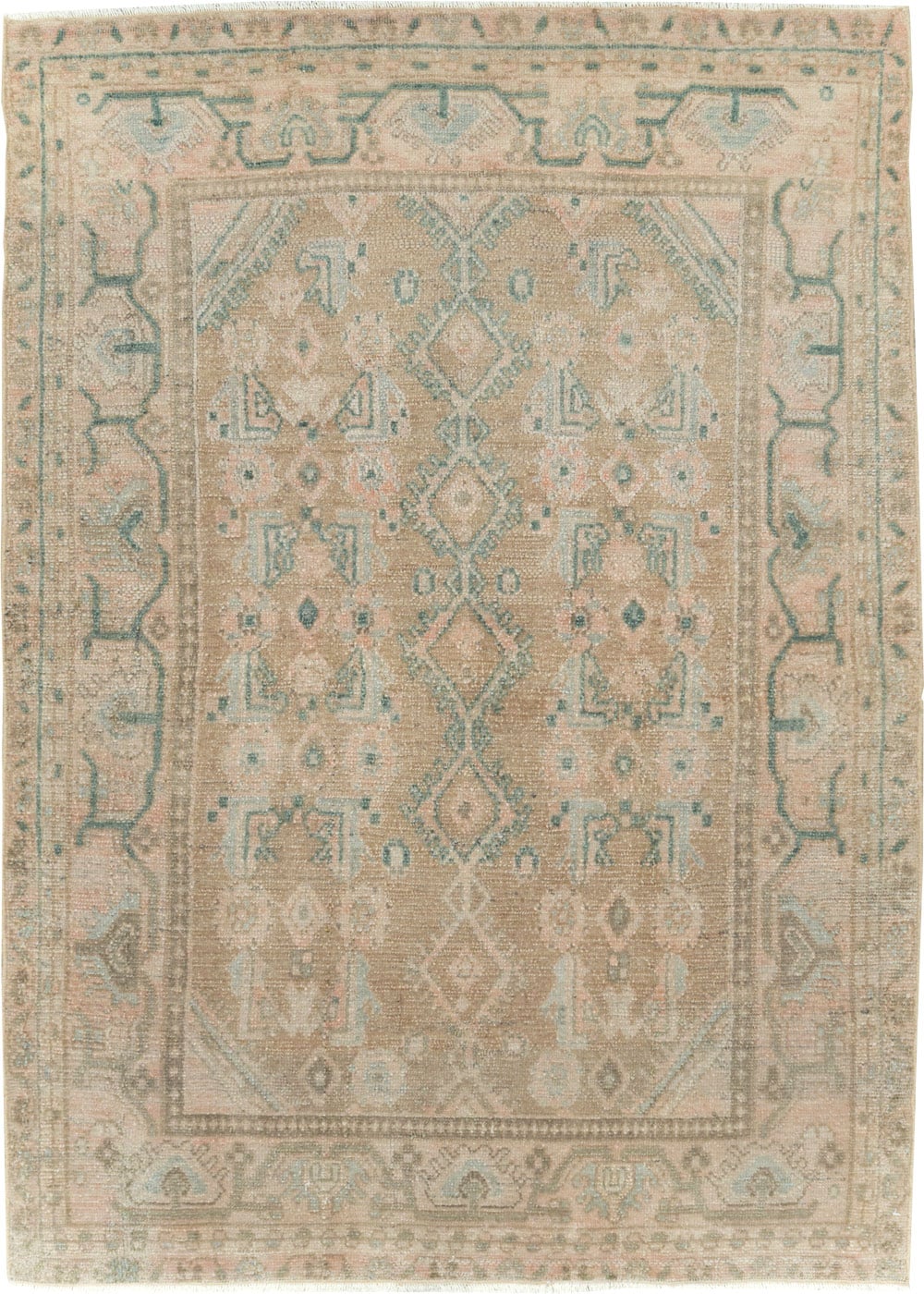 Vintage Persian Malayer Throw Rug, No.27890 - Galerie Shabab