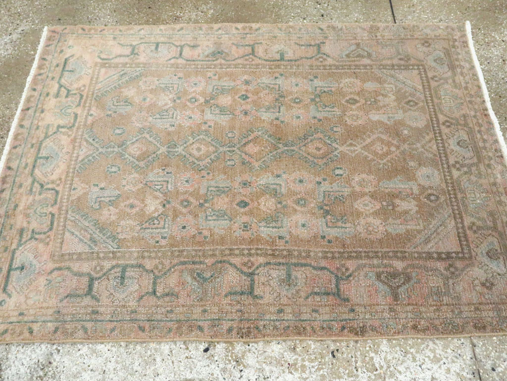 Vintage Persian Malayer Throw Rug, No.27890 - Galerie Shabab