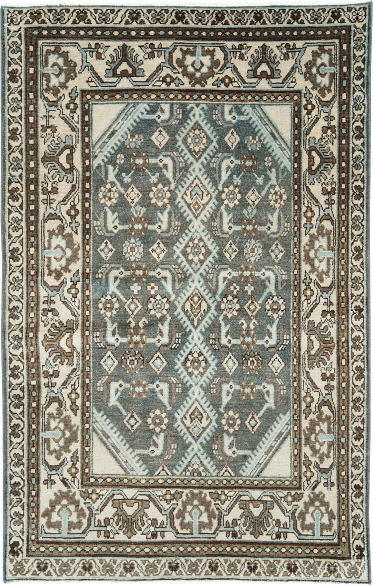 Vintage Persian Malayer Throw Rug (Pair: 1 of 2), No.27892 - Galerie Shabab