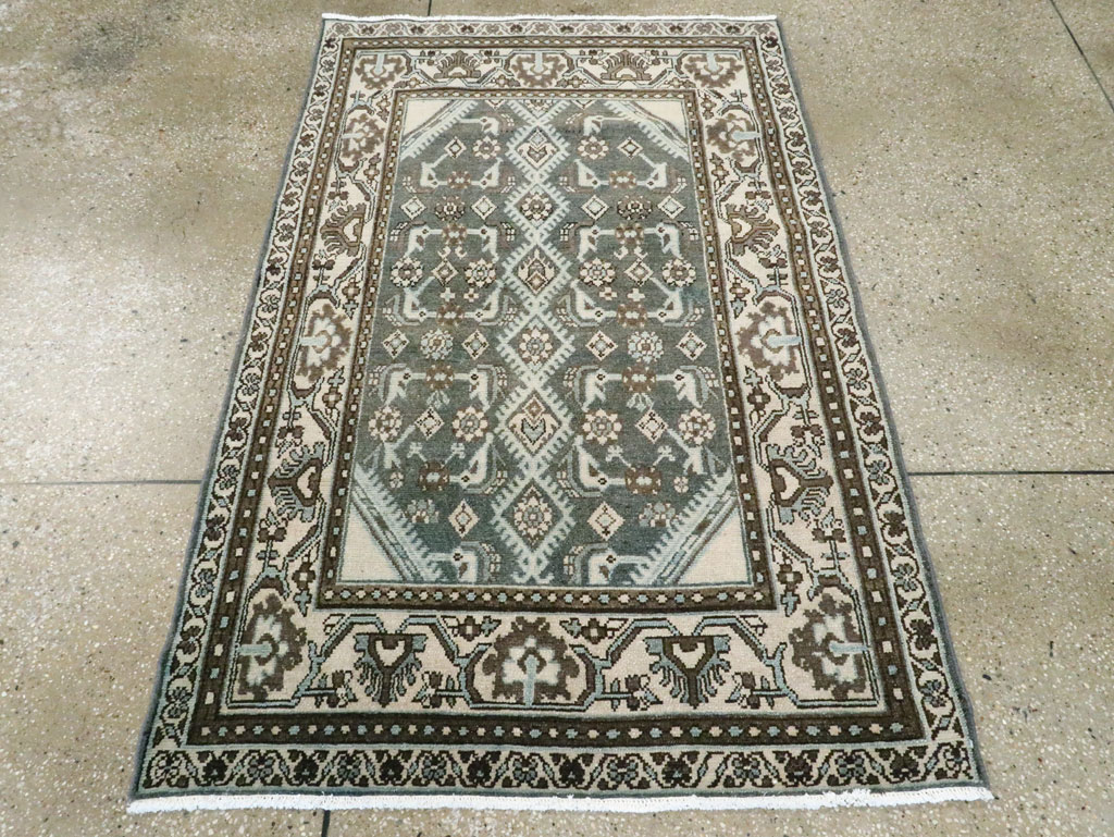 Vintage Persian Malayer Throw Rug (Pair: 1 of 2), No.27892 - Galerie Shabab