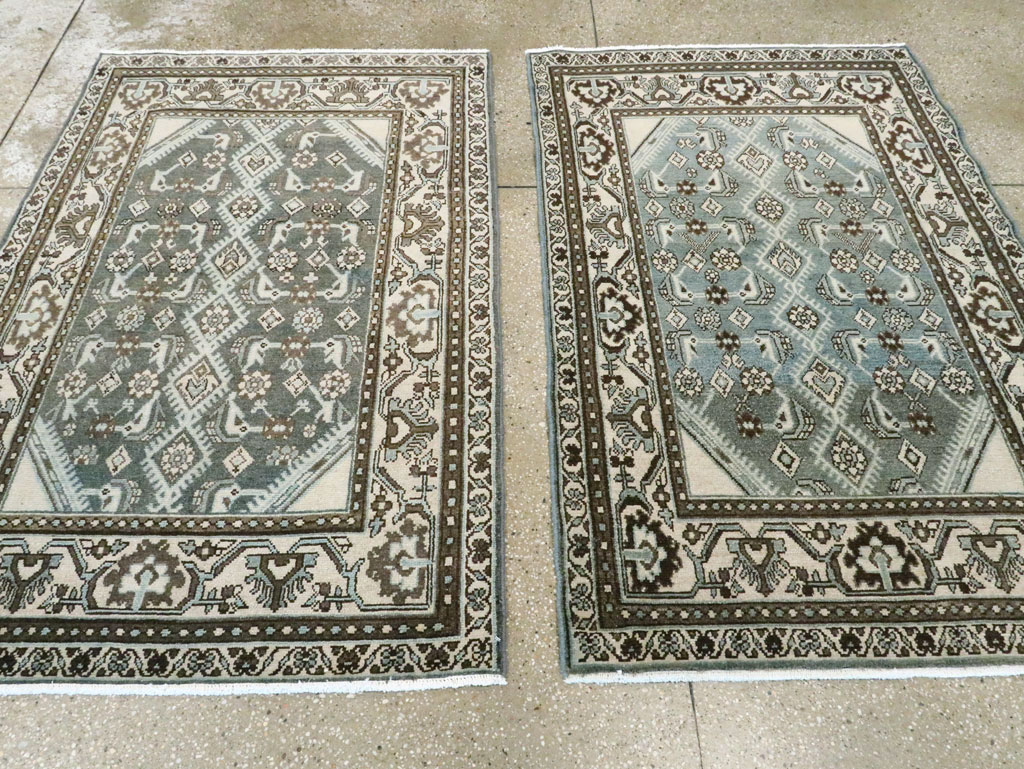 Vintage Persian Malayer Throw Rug (Pair: 1 of 2), No.27892 - Galerie Shabab