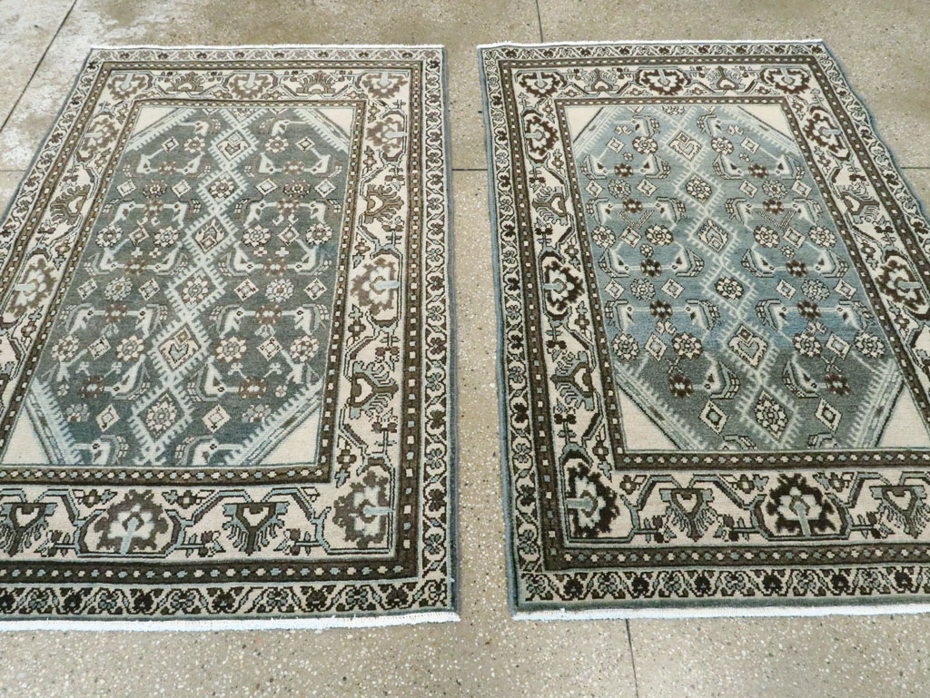 Vintage Persian Malayer Throw Rug (Pair: 2 of 2), No.27894 - Galerie Shabab