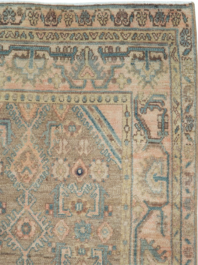 Vintage Persian Malayer Throw Rug, No.27895 - Galerie Shabab