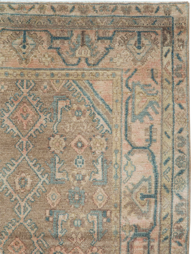 Vintage Persian Malayer Throw Rug, No.27895 - Galerie Shabab