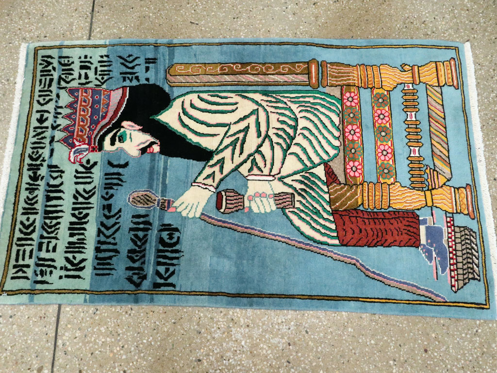 Persian Tabriz Pictorial Rug, No.27918 - Galerie Shabab