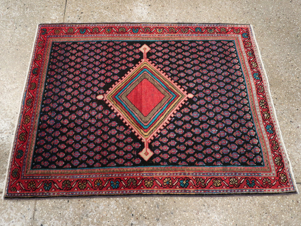 Vintage Persian Mahal Rug, No.27919 - Galerie Shabab
