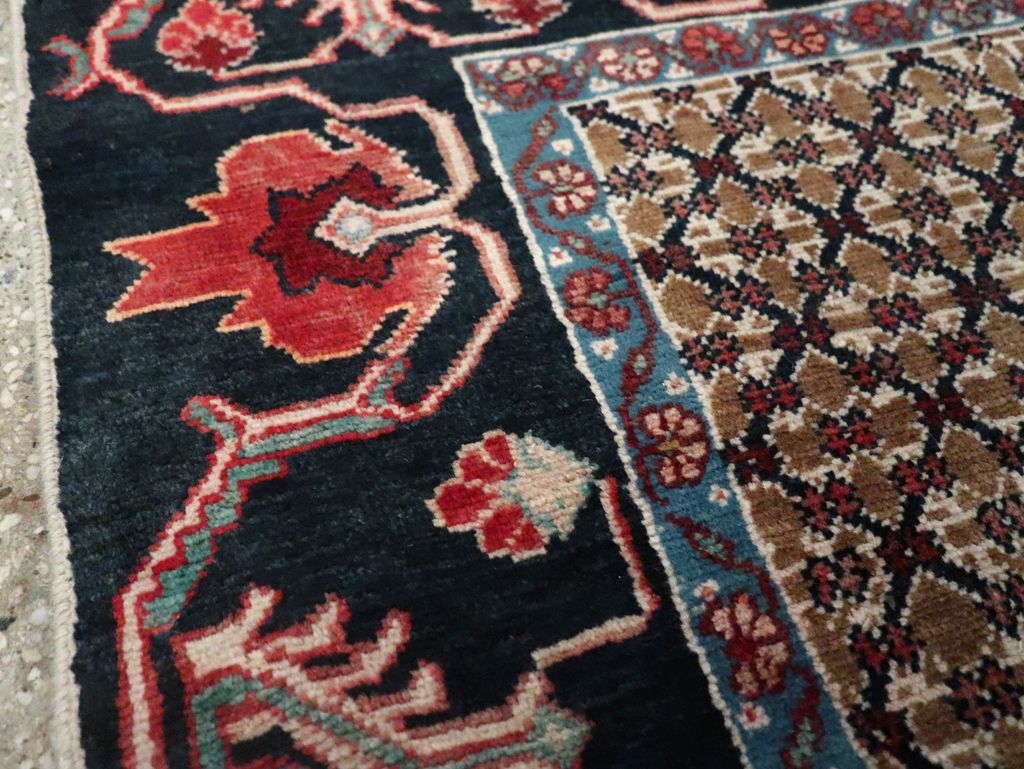 Vintage Persian Serab Square Throw Rug, No.27928 - Galerie Shabab