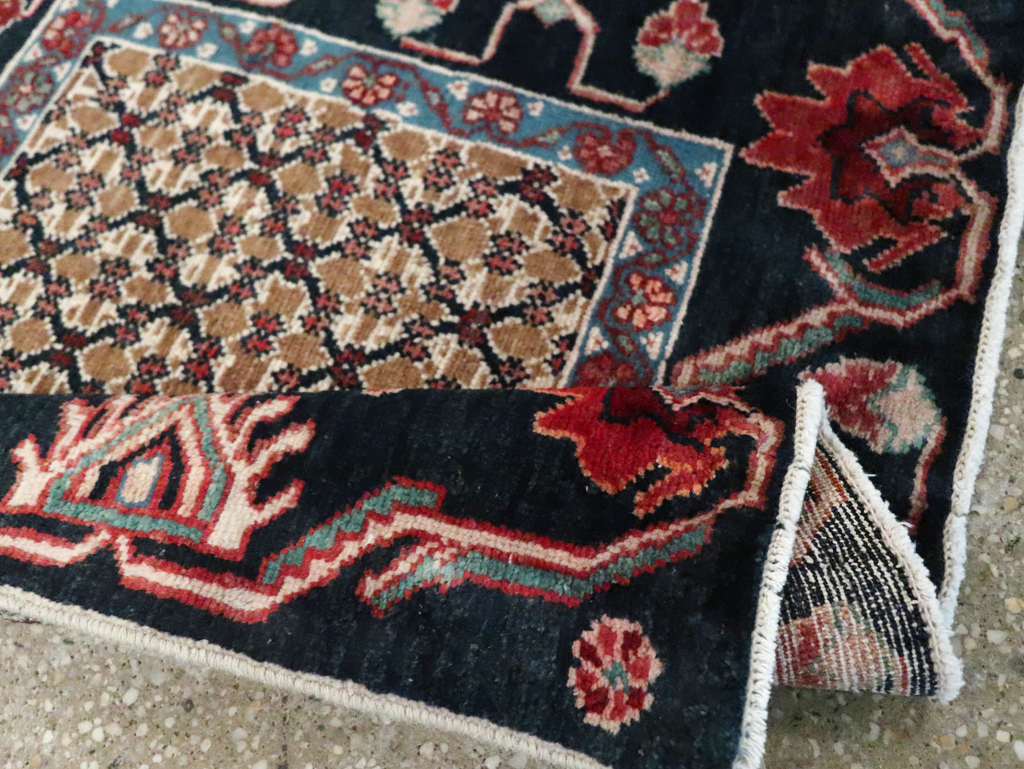 Vintage Persian Serab Square Throw Rug, No.27928 - Galerie Shabab