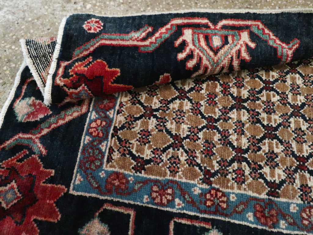 Vintage Persian Serab Square Throw Rug, No.27928 - Galerie Shabab