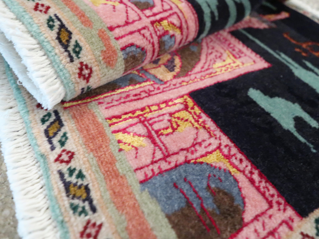 Vintage Persian Tabriz Pictorial Rug (Pair: 2 of 2), No.27931 - Galerie Shabab