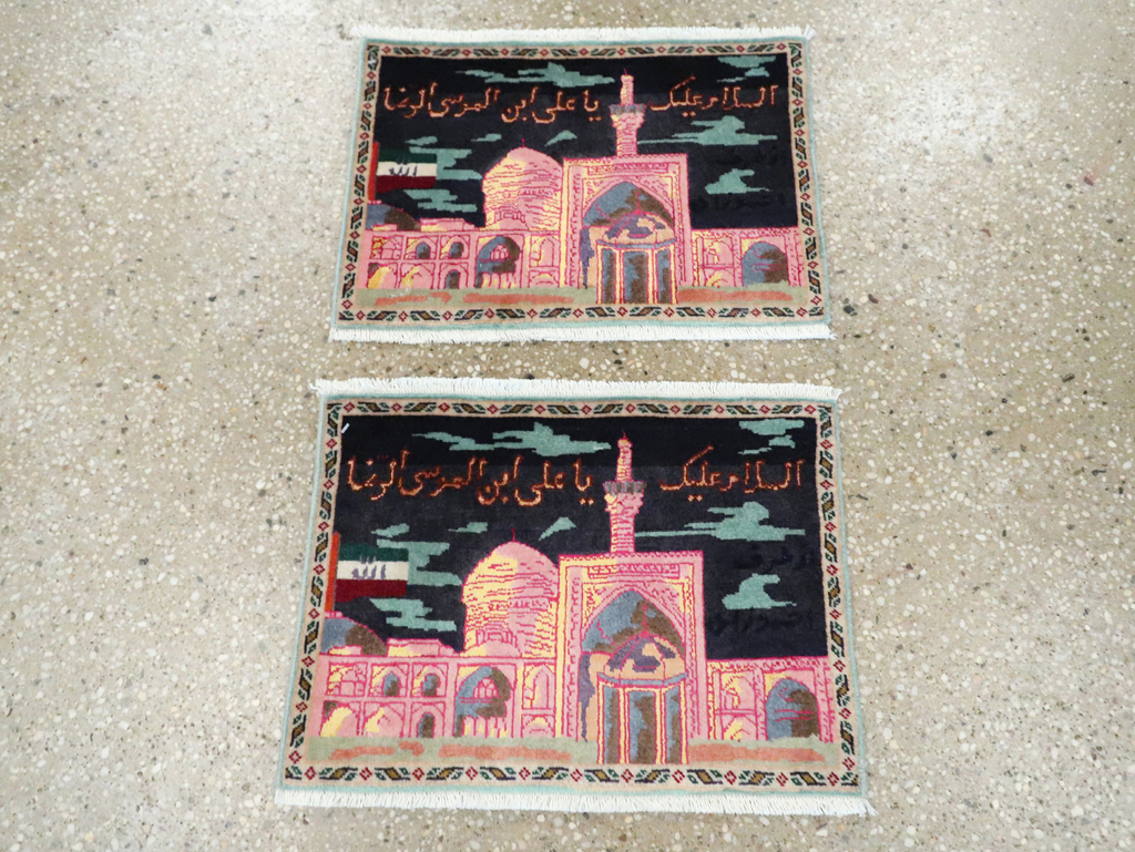 Vintage Persian Tabriz Pictorial Rug (Pair: 2 of 2), No.27931 - Galerie Shabab