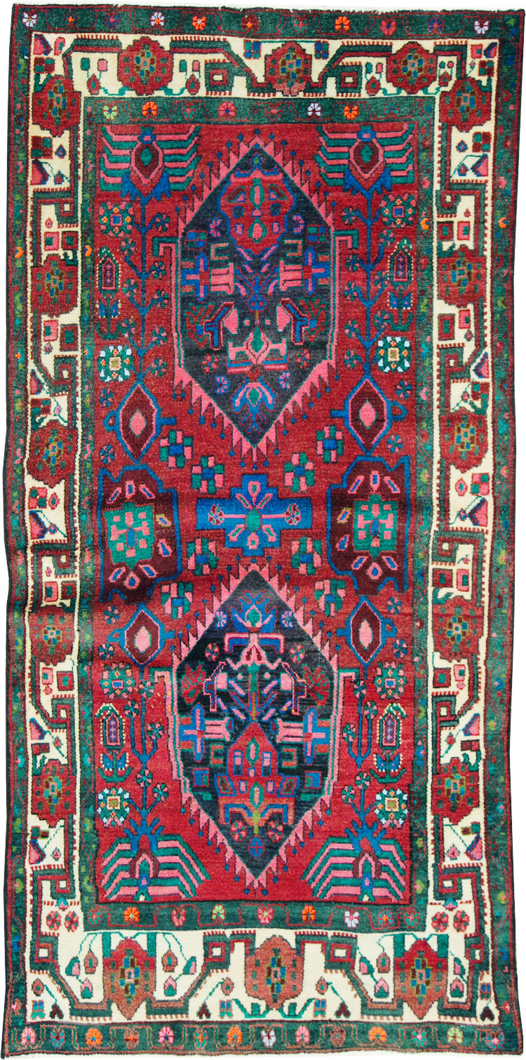 Vintage Persian Hamadan Accent Rug, No.27937 - Galerie Shabab